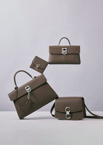 Shop CAFUNE Calfskin Street Style Plain Leather Logo Handbags by PicoJr.