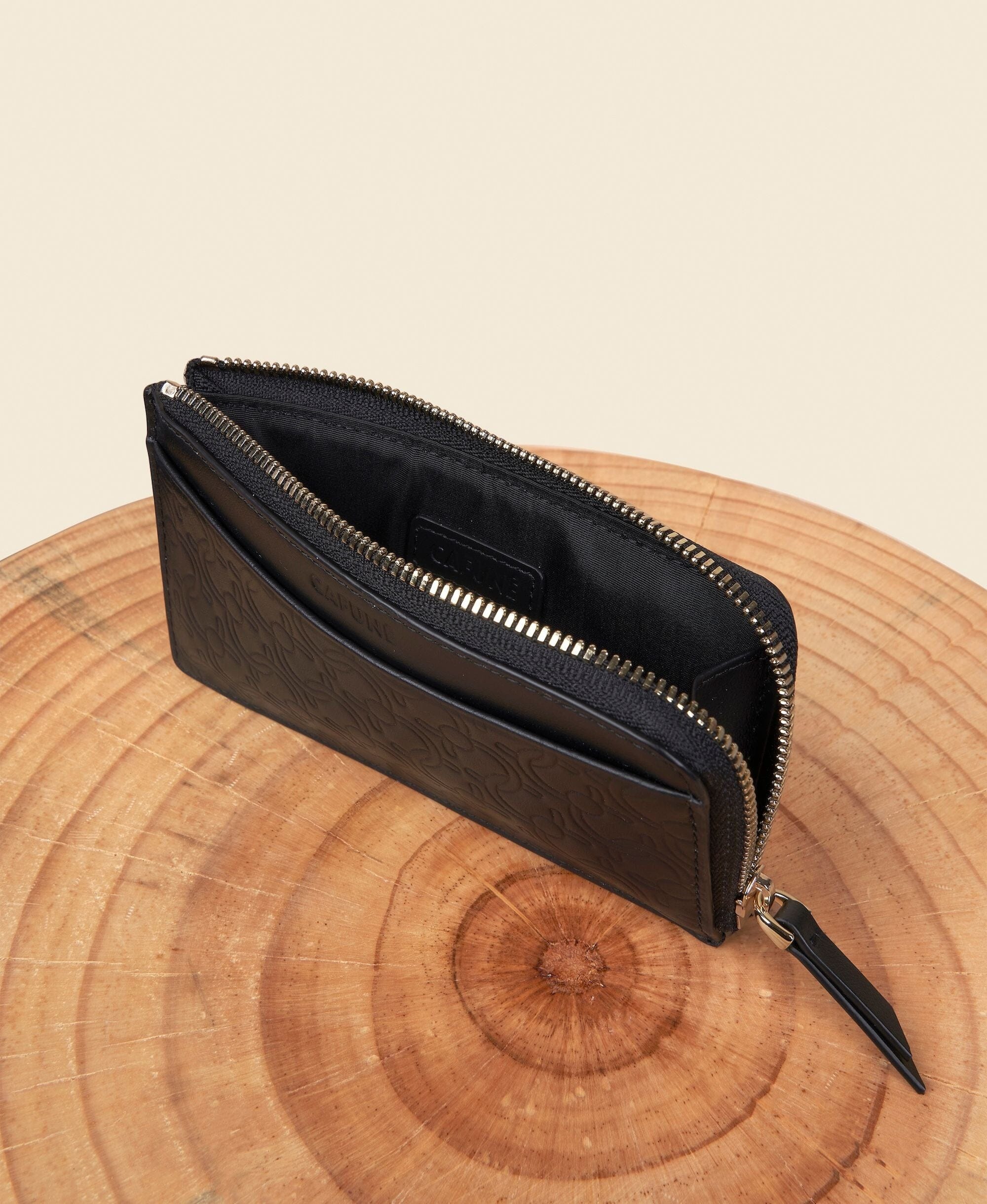 Cafuné カフネ - C-Lock L-Zip Cardholder - Black