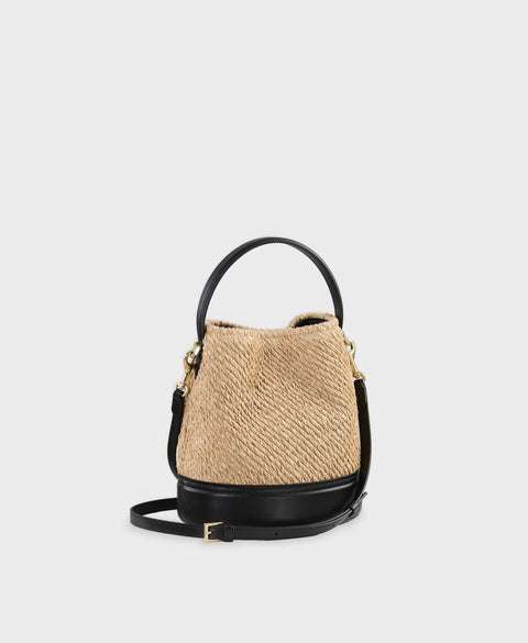 Egg Bucket - Natural/Black Handbags Cafuné 